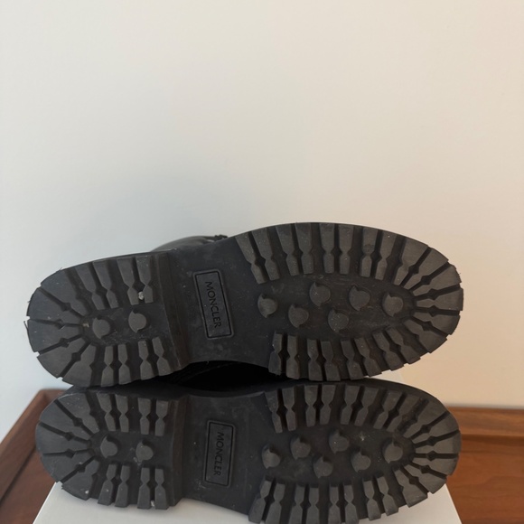 MONCLER Patty leather ankle boots Size W 40 black - Picture 4 of 4